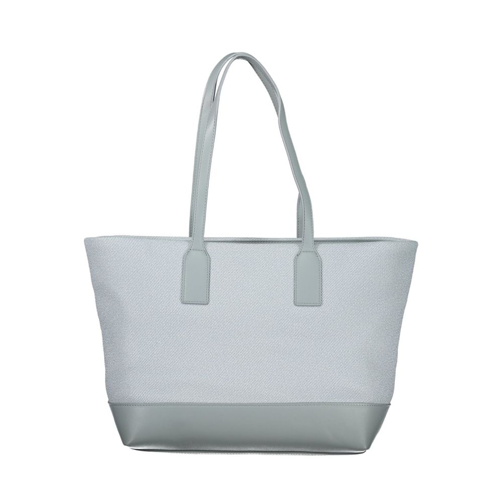 Mario Valentino Blaue Damenhandtasche aus Polyurethan