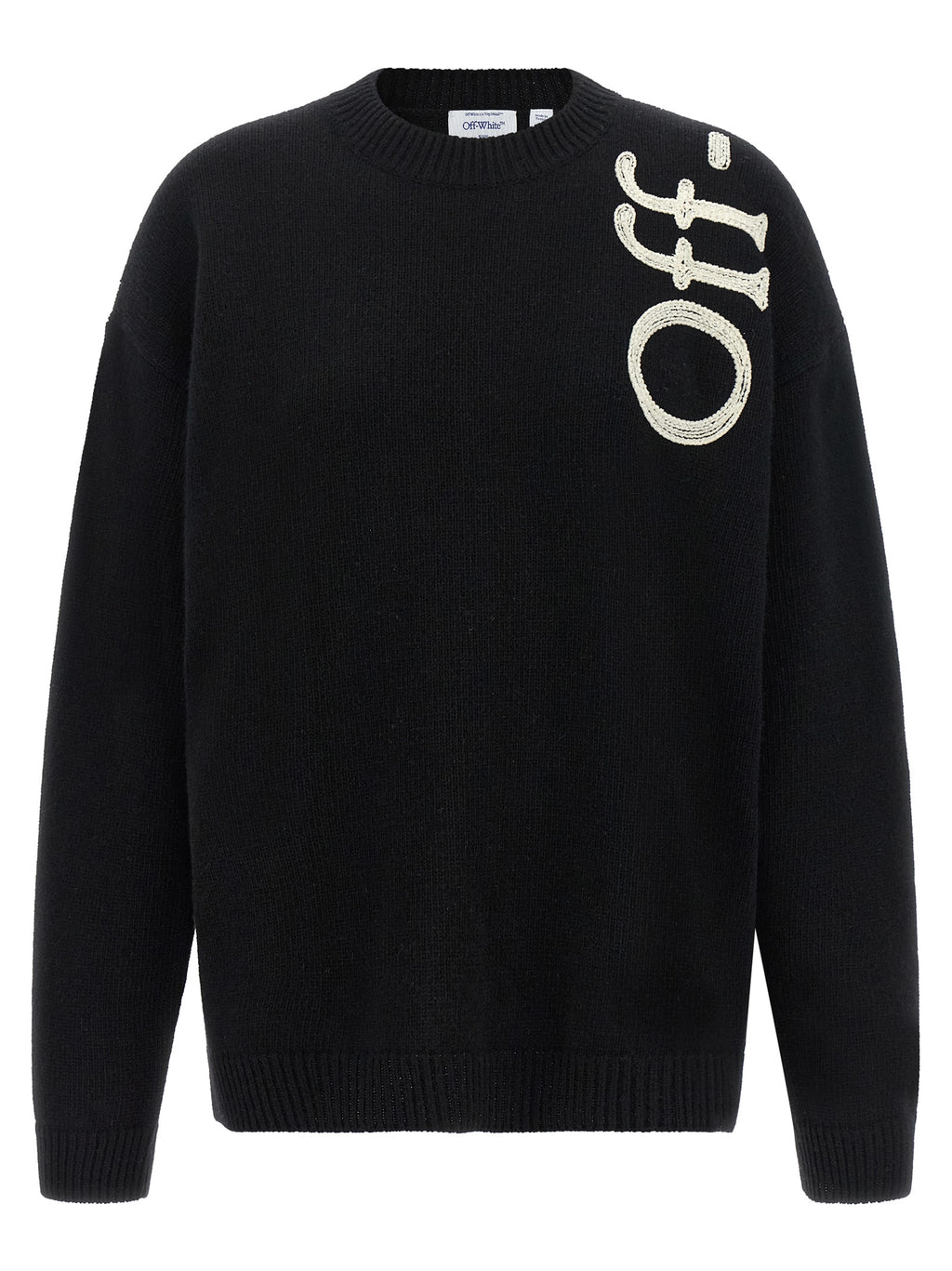 Off-White Zweifarbige Wollstrickjacke