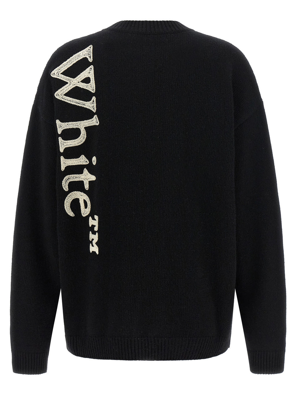 Off-White Zweifarbige Wollstrickjacke