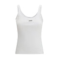 Off-White Weißes ärmelloses Baumwoll-T-Shirt