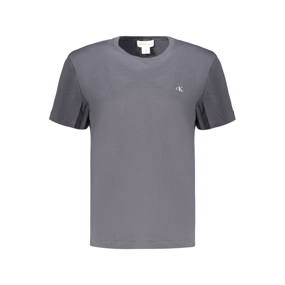 Calvin Klein Graues Baumwoll-T-Shirt für Damen