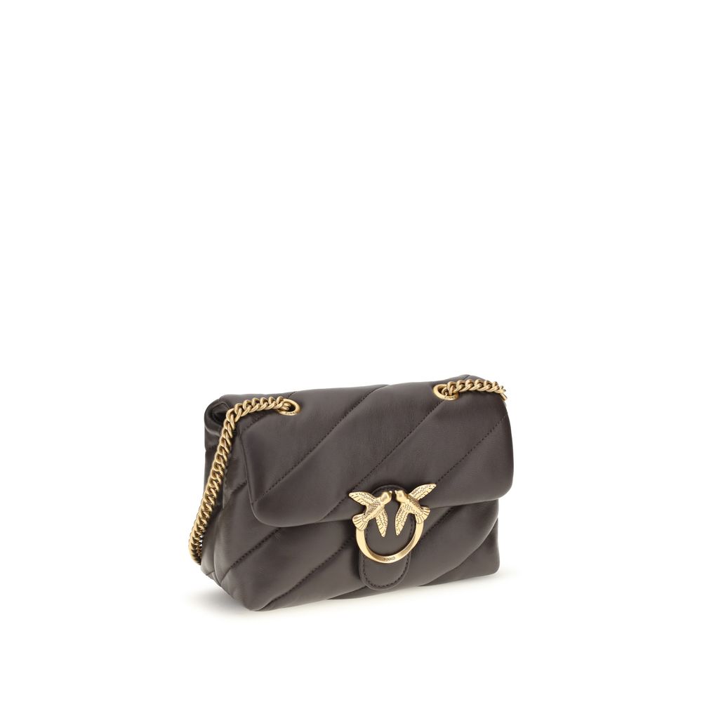 PINKO Braune Kalbsleder Bos Taurus Schultertasche