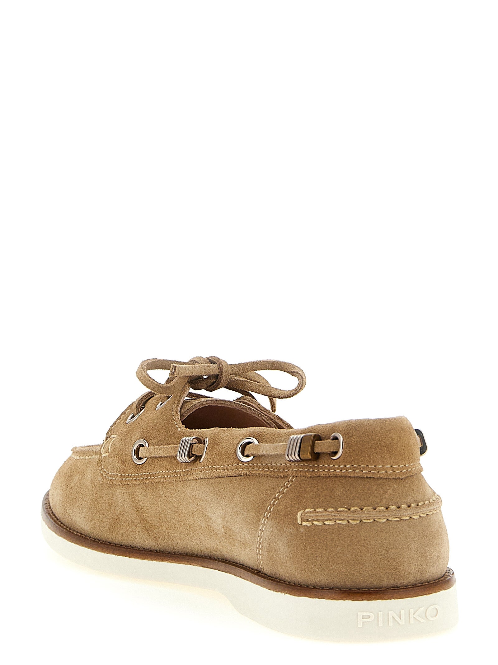 PINKO Beige Kalbsleder Mokassin