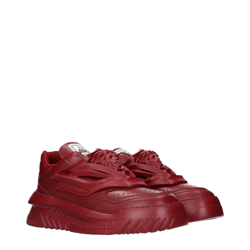 Versace Rote Leder Chunky Sneaker