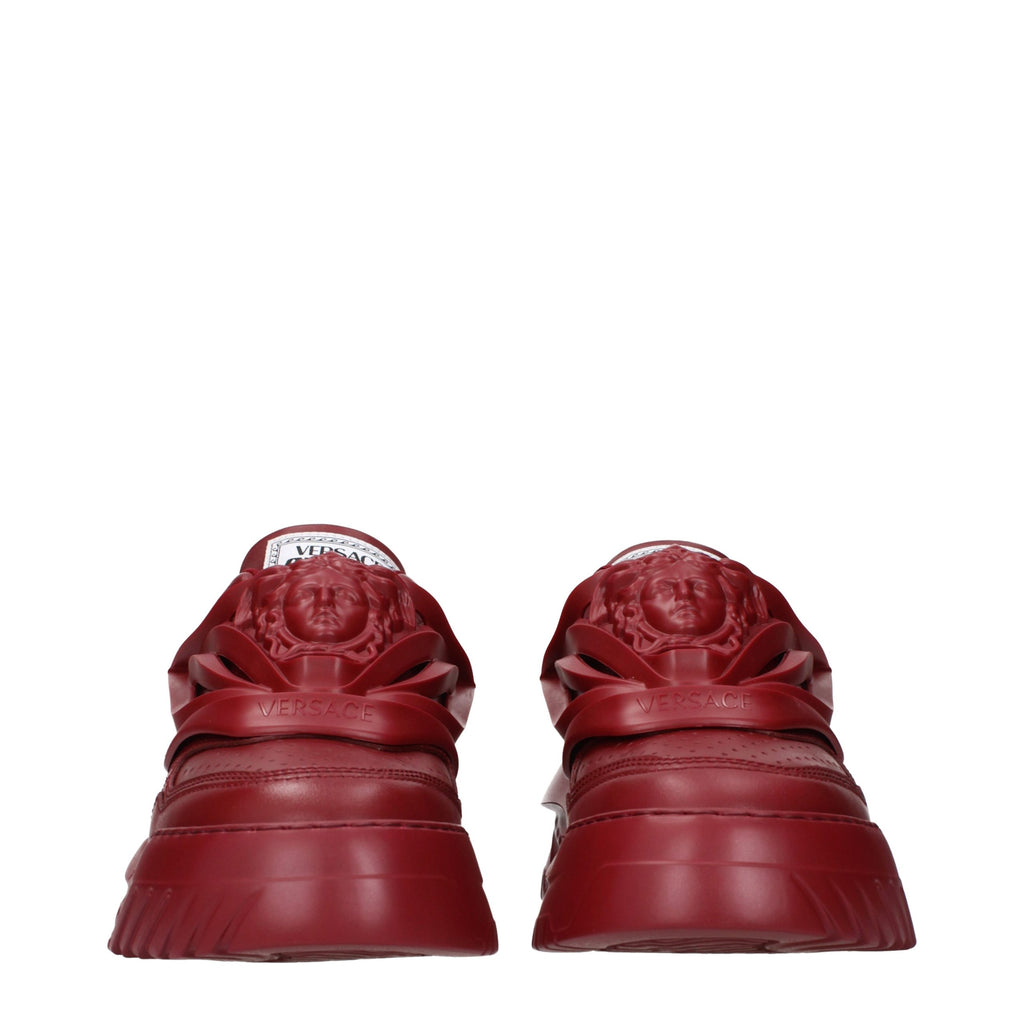 Versace Rote Leder Chunky Sneaker