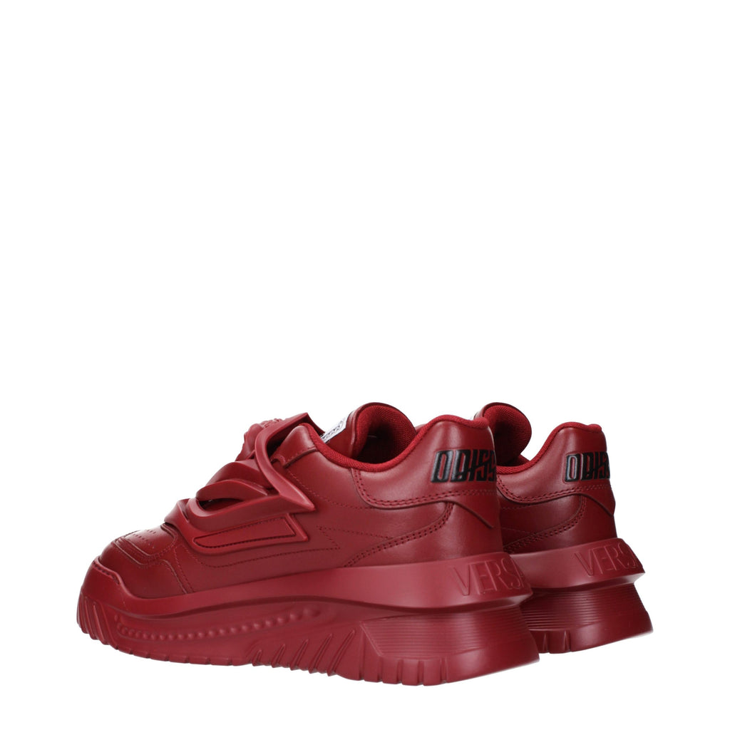 Versace Rote Leder Chunky Sneaker