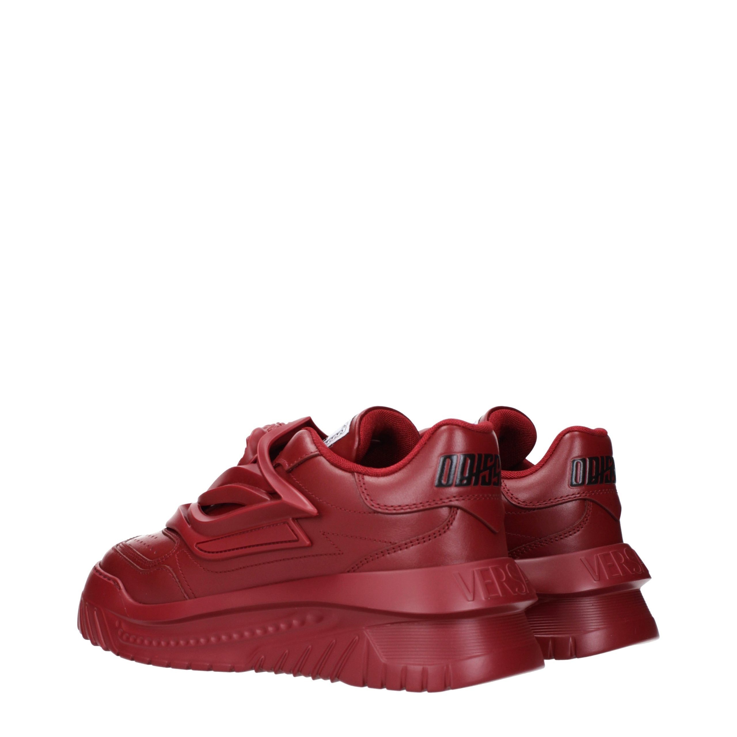 Versace Rote Leder Chunky Sneaker