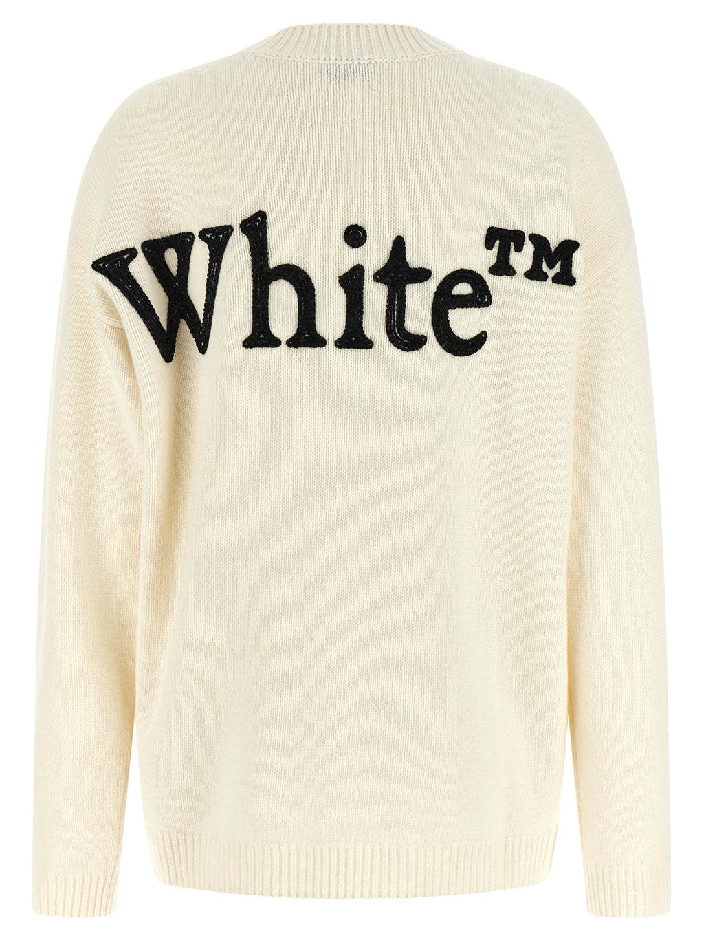 Off-White Zweifarbige Wollstrickjacke