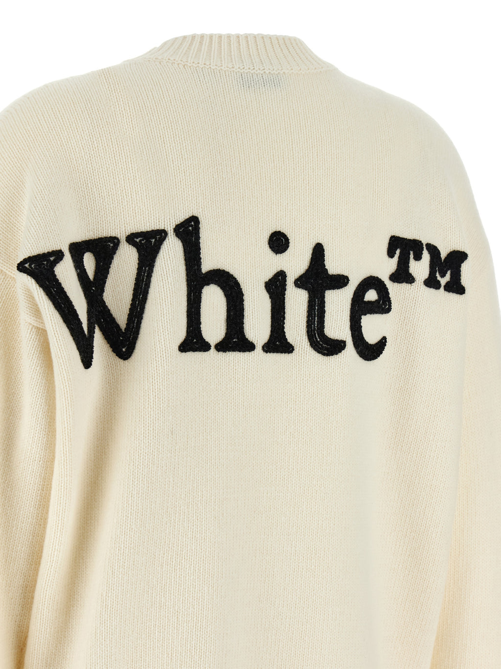 Off-White Zweifarbige Wollstrickjacke