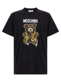Moschino Schwarzes Baumwoll-T-Shirt