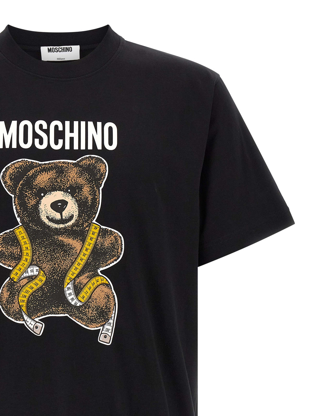 Moschino Schwarzes Baumwoll-T-Shirt