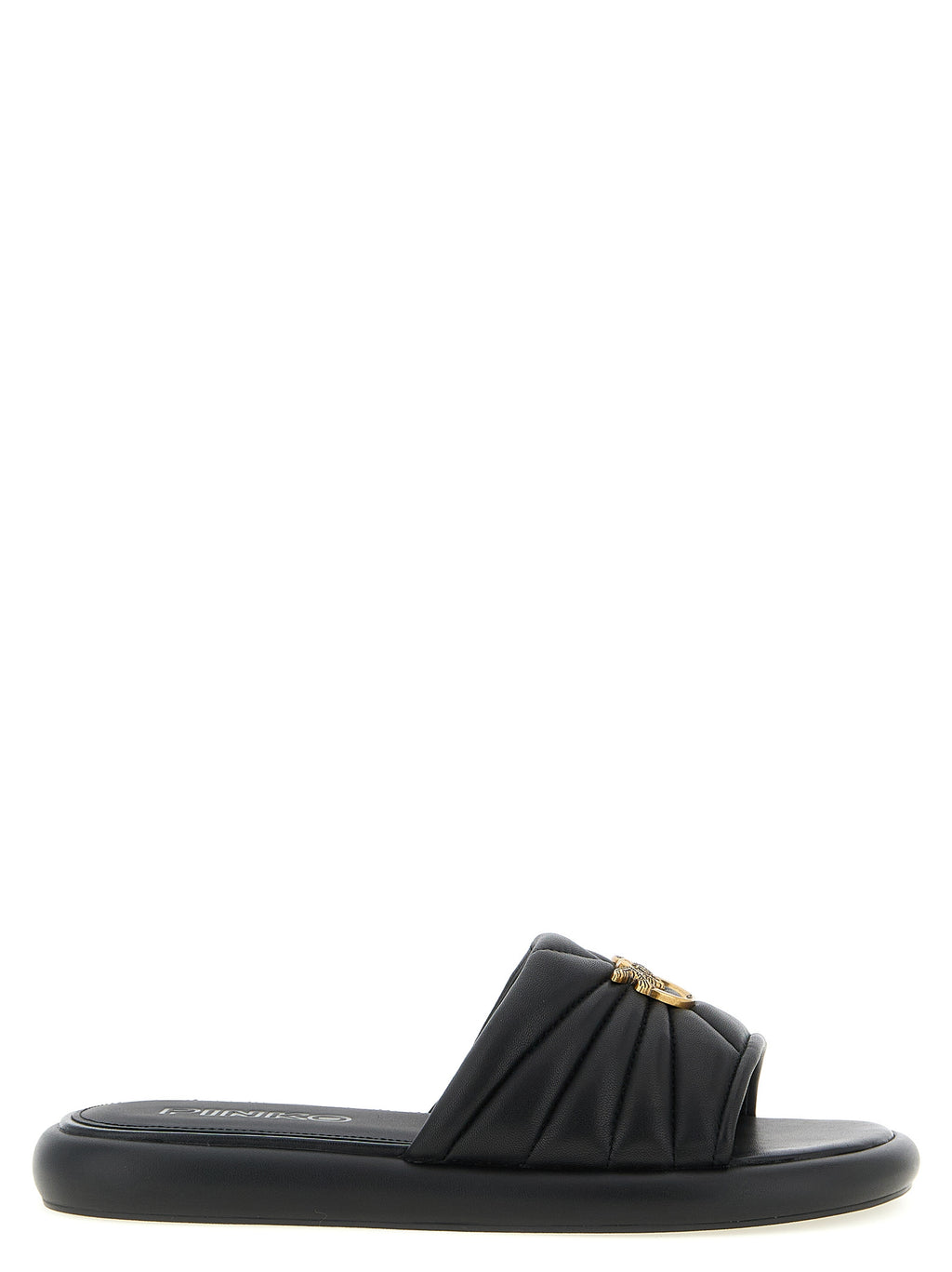 PINKO Schwarze Lammleder-Slipper