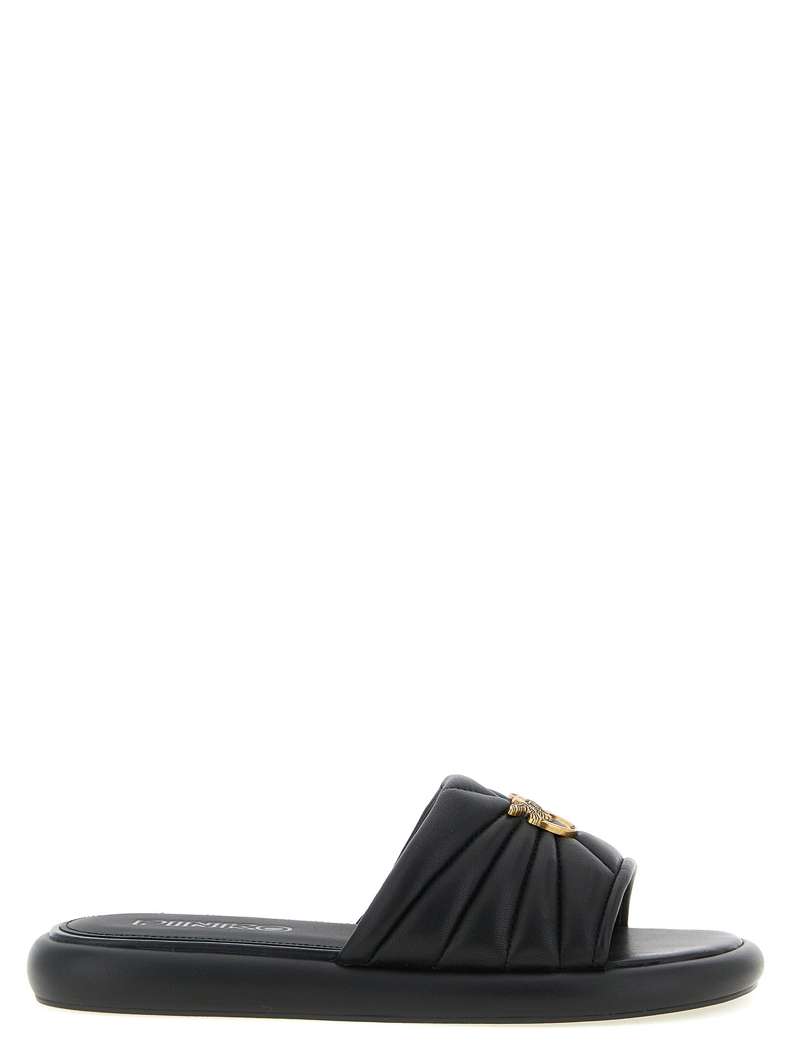 PINKO Schwarze Lammleder-Slipper