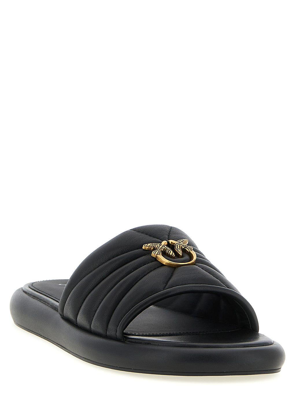 PINKO Schwarze Lammleder-Slipper