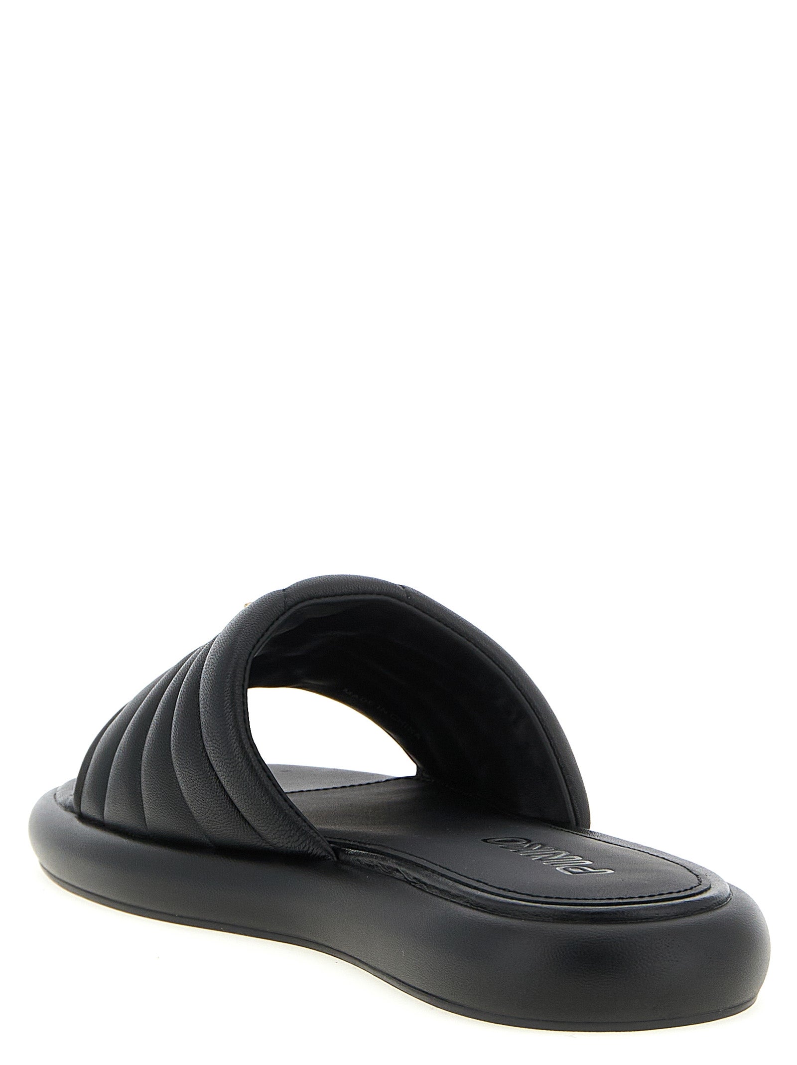 PINKO Schwarze Lammleder-Slipper