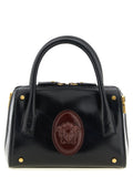 Versace Schwarze Kalbsleder-Handtasche