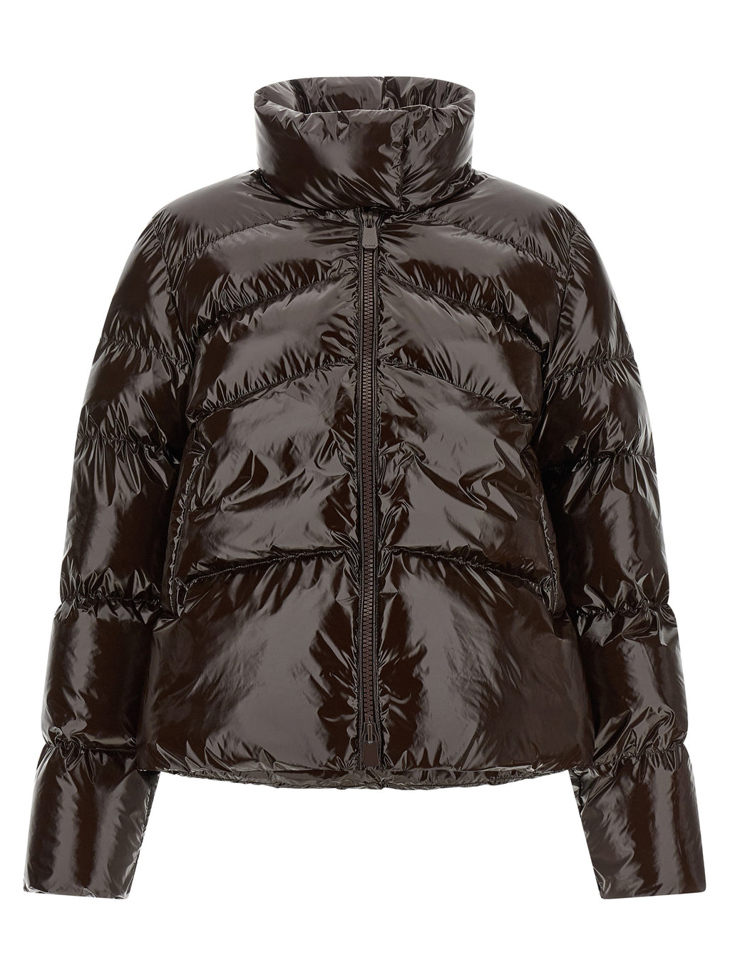 PINKO Braune Polyamid-Jacke in voller Länge