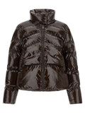 PINKO Braune Polyamid-Jacke in voller Länge