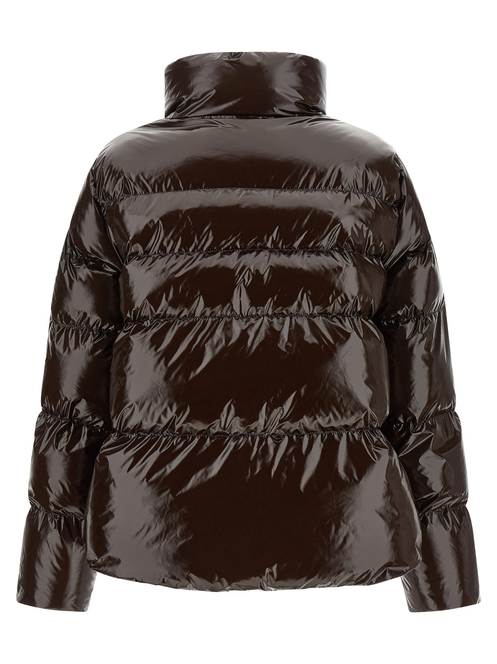 PINKO Braune Polyamid-Jacke in voller Länge