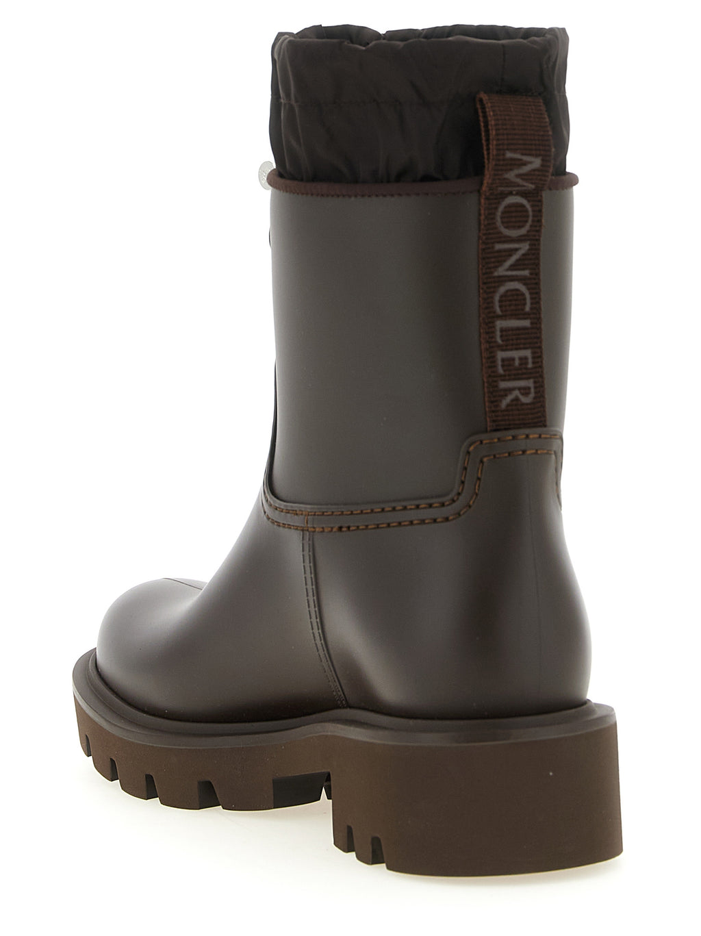 Moncler Braune PVC-Stiefeletten