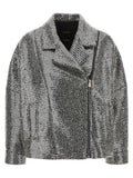 PINKO Silberner Polyester-Bomber
