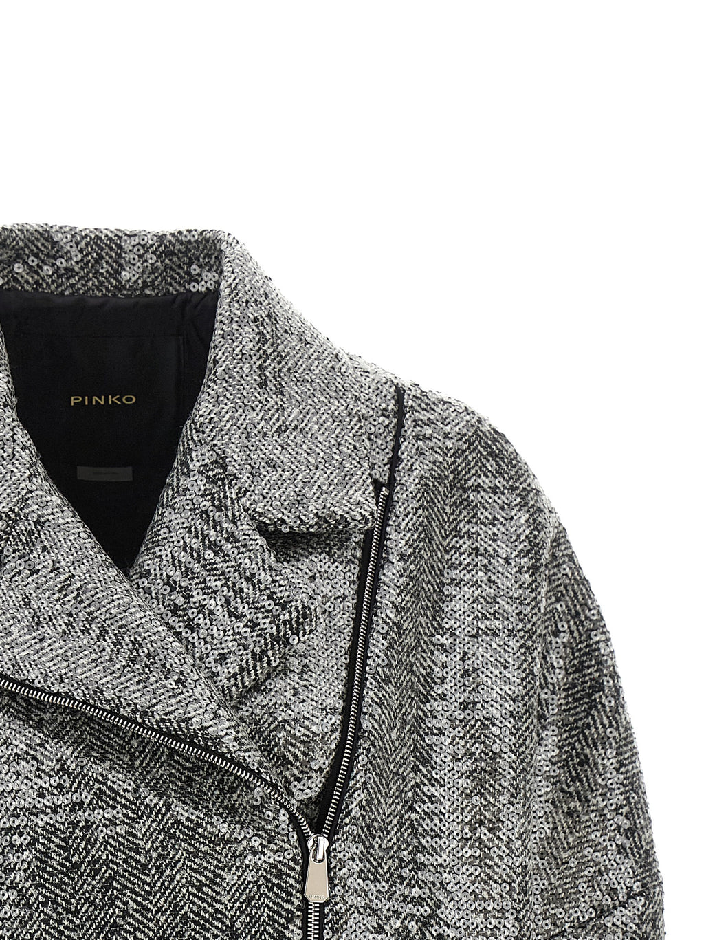 PINKO Silberner Polyester-Bomber