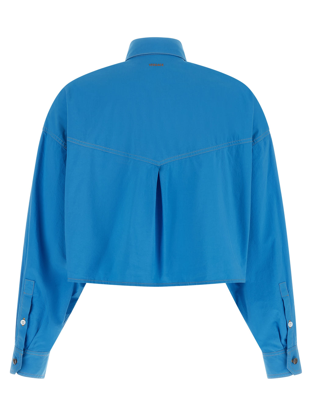 Versace Blaue Baumwollbluse