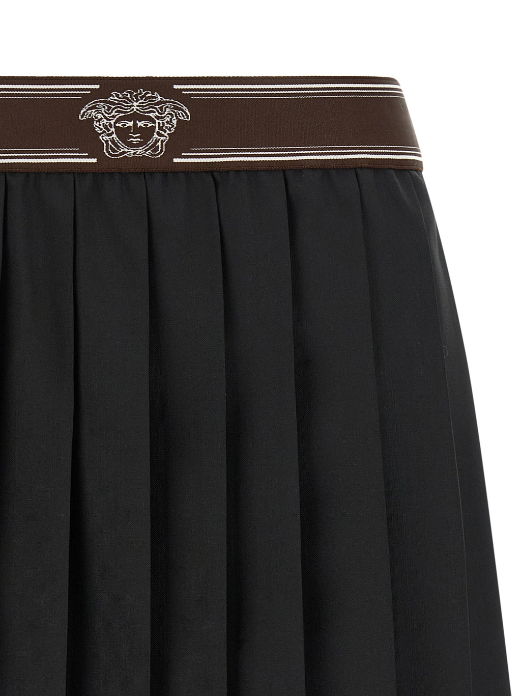 Versace Schwarzer Woll-Maxirock