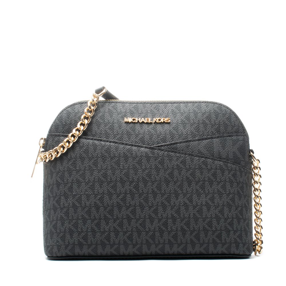 Michael Kors Schwarze Leder Umhängetasche