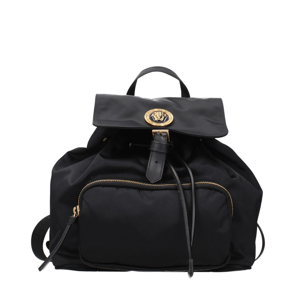 Versace Schwarzer Rucksack aus Stoff