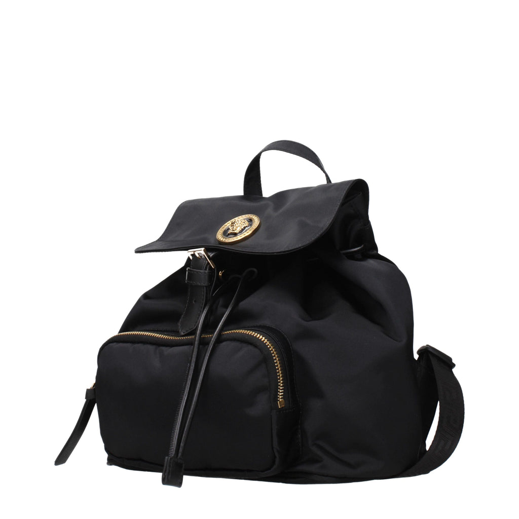 Versace Schwarzer Rucksack aus Stoff