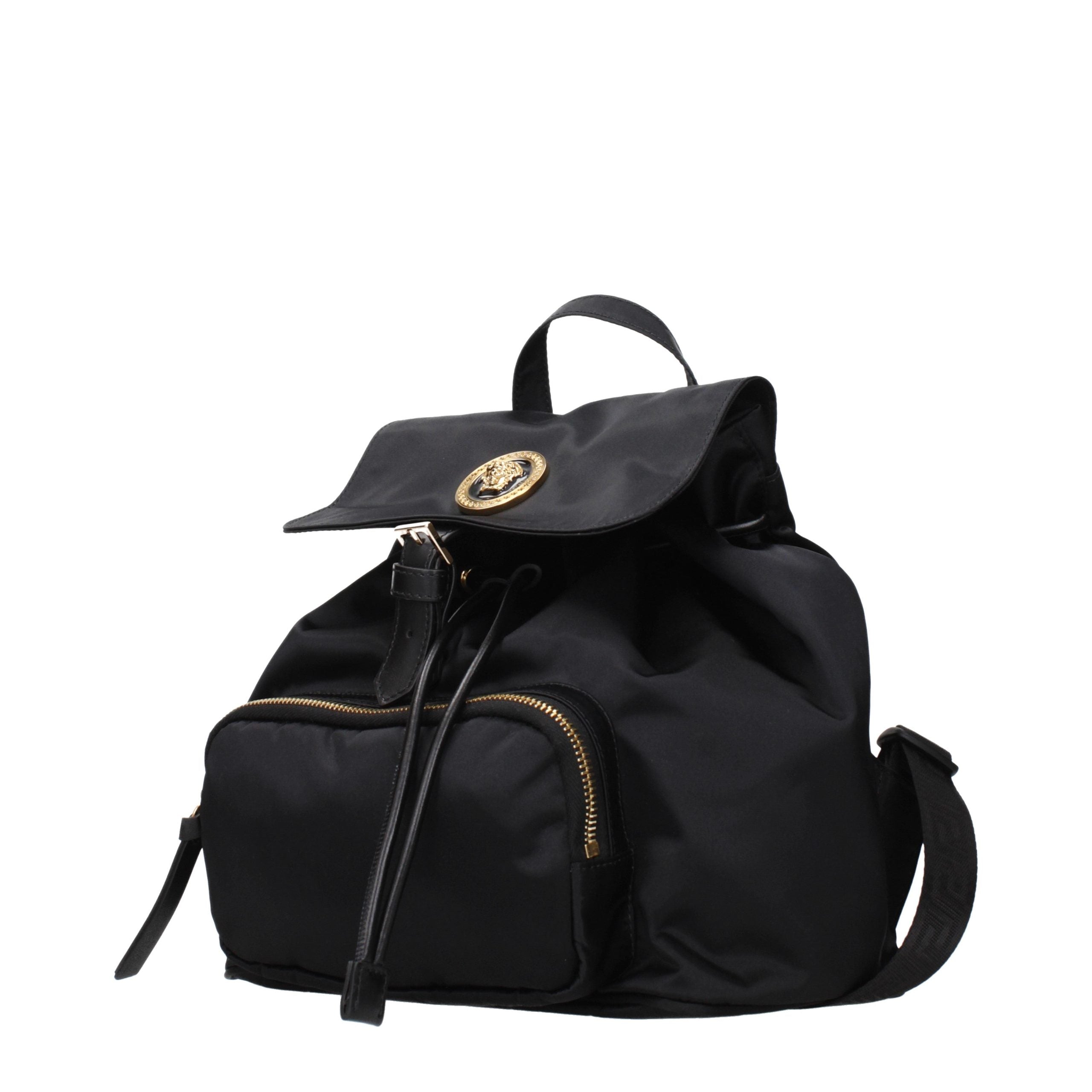 Versace Schwarzer Rucksack aus Stoff