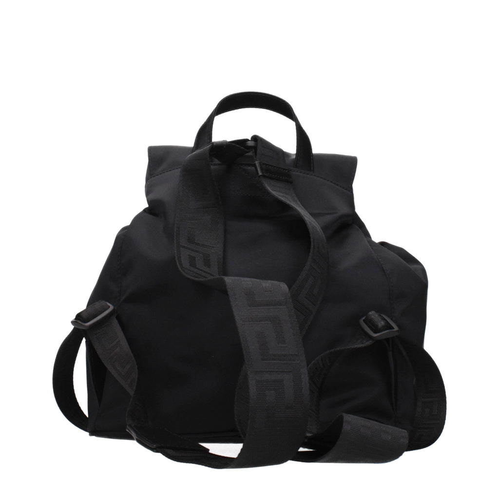 Versace Schwarzer Rucksack aus Stoff