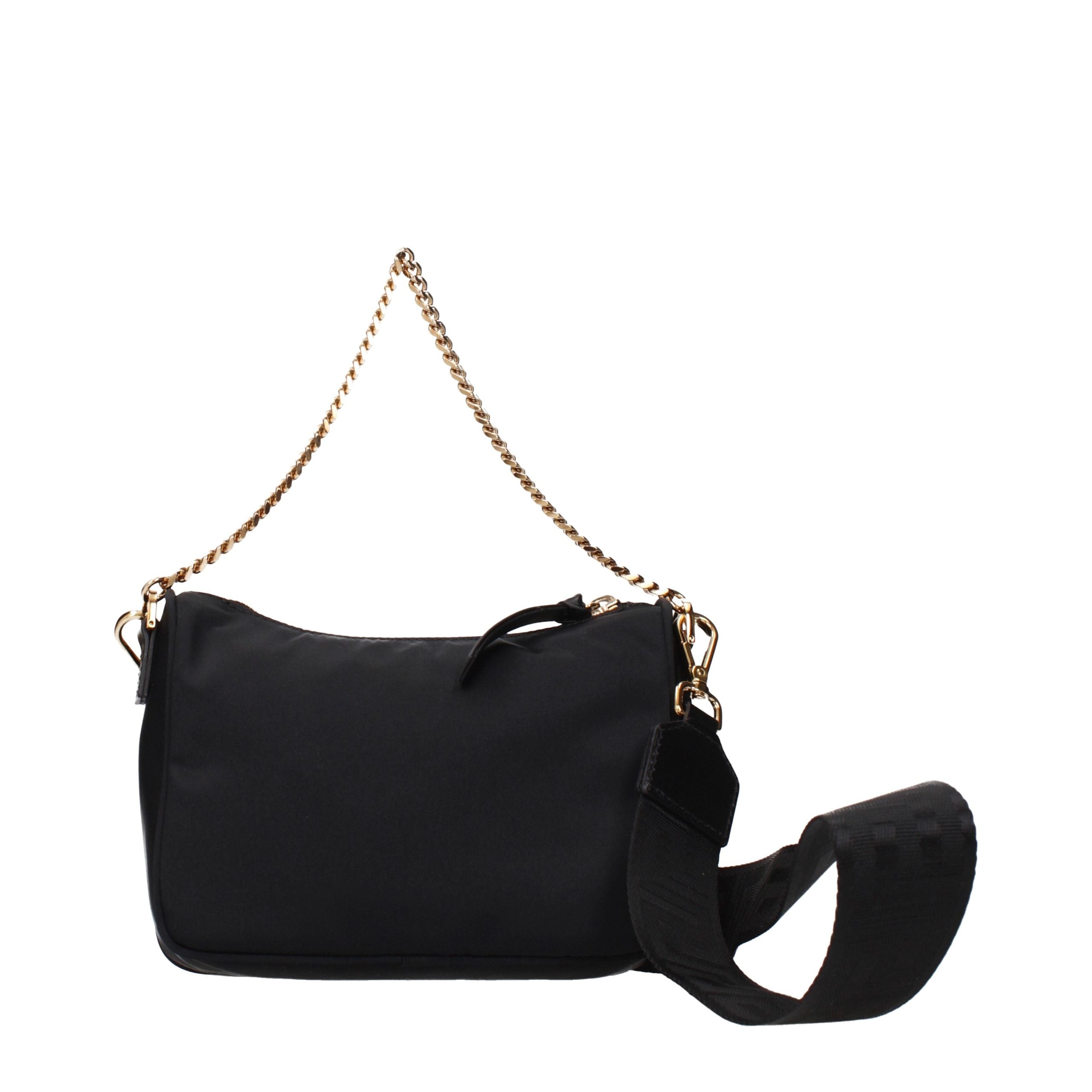 Versace Schwarze Stoffhandtasche