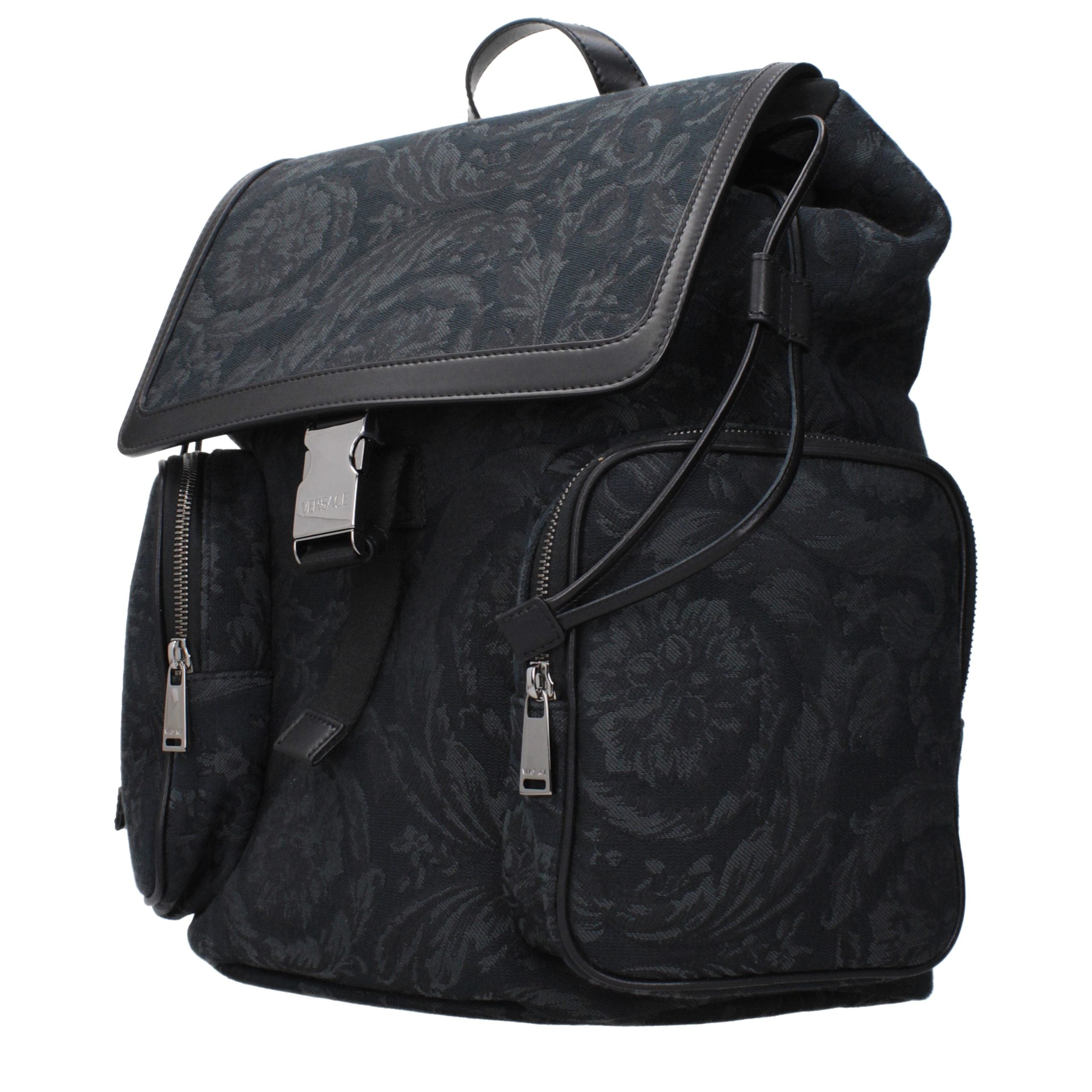 Versace Schwarzer Rucksack aus Stoff