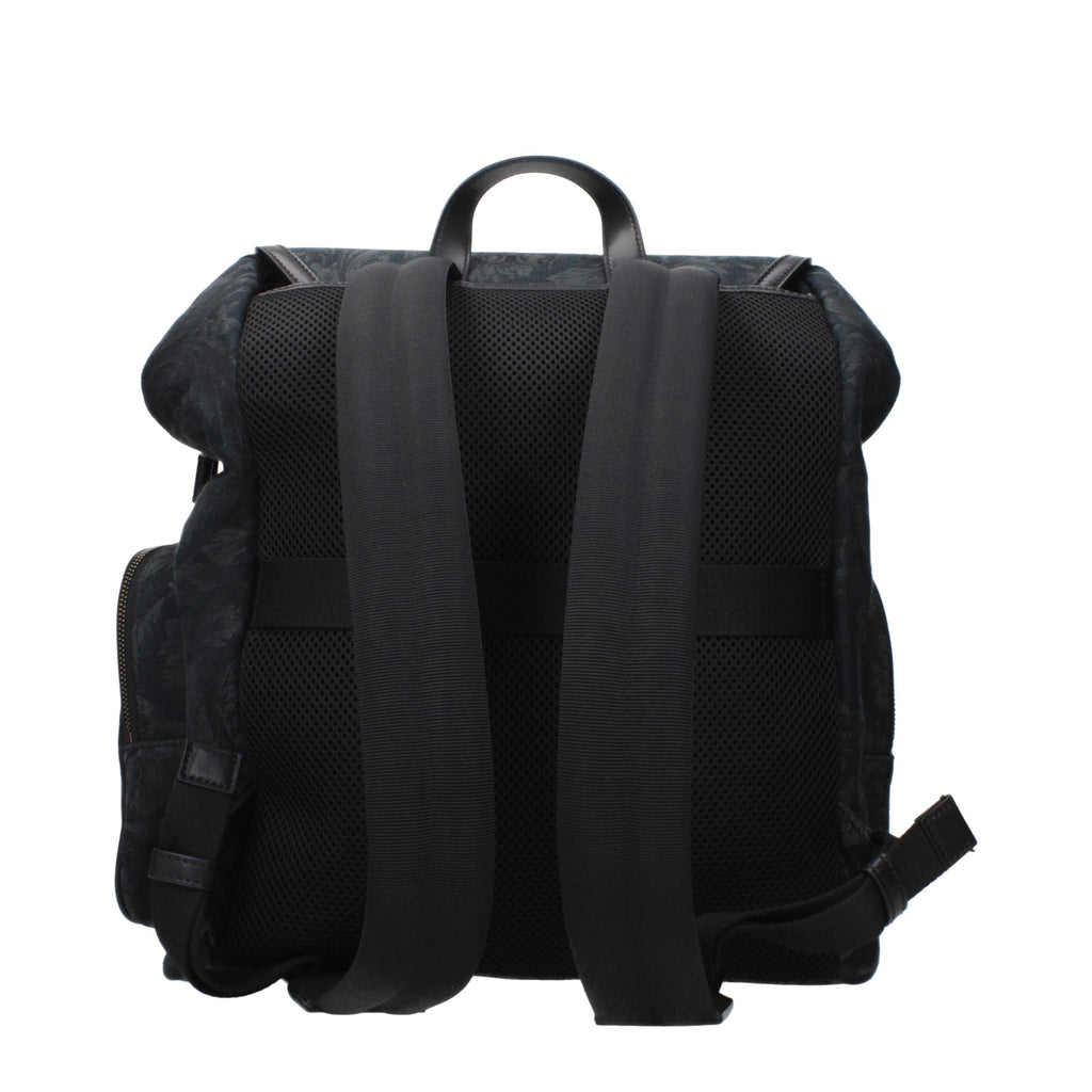 Versace Schwarzer Rucksack aus Stoff