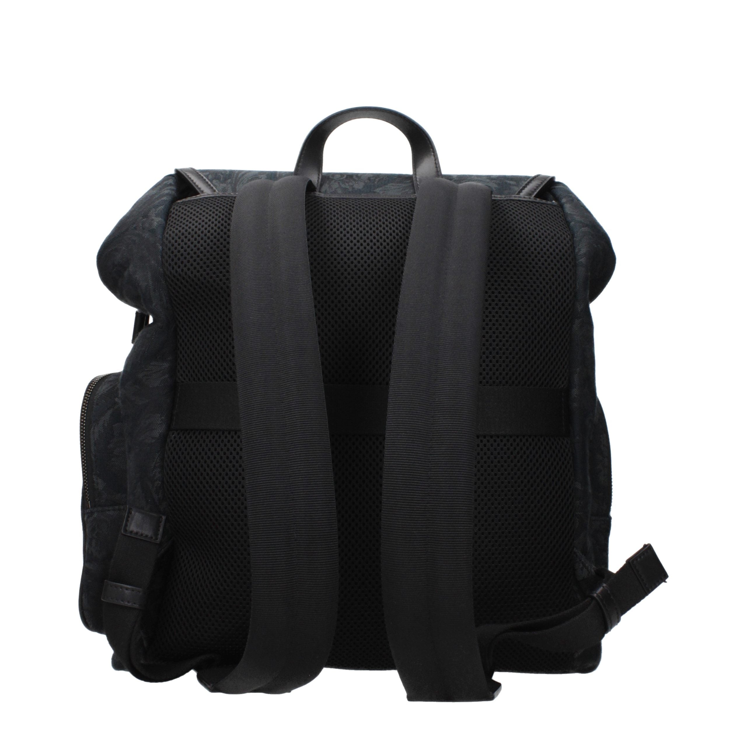 Versace Schwarzer Rucksack aus Stoff