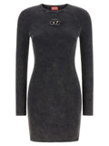Diesel Schwarzes kurzes Baumwollkleid