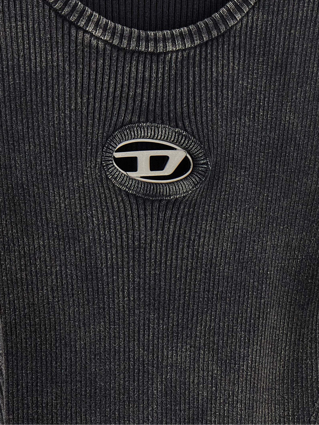 Diesel Schwarzes kurzes Baumwollkleid