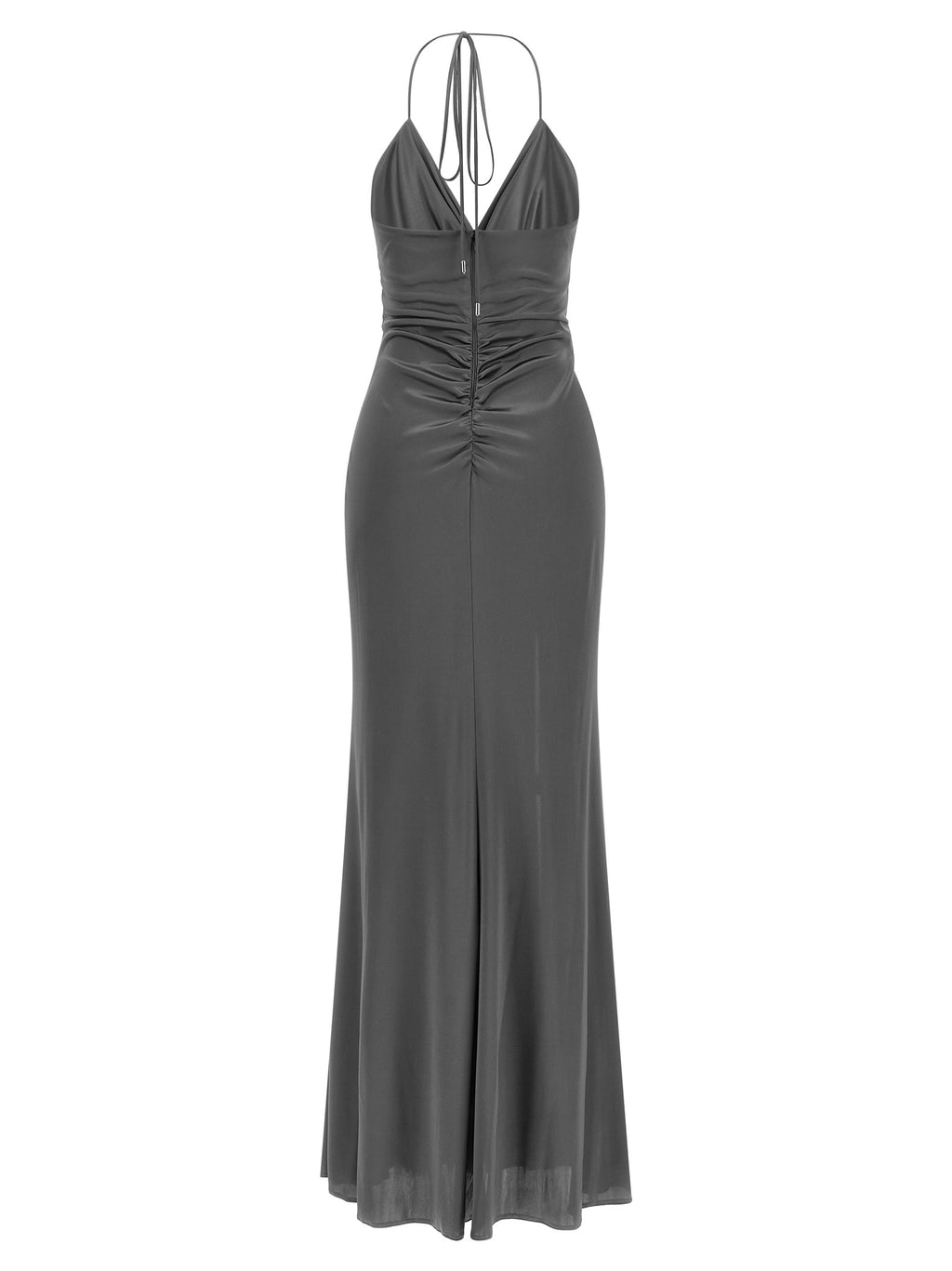 PINKO Langes Kleid aus Acetat in Grau