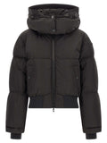 Diesel Schwarze Polyamid-Jacke in voller Länge
