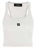 Dsquared² Weiße Baumwoll-Tanktops