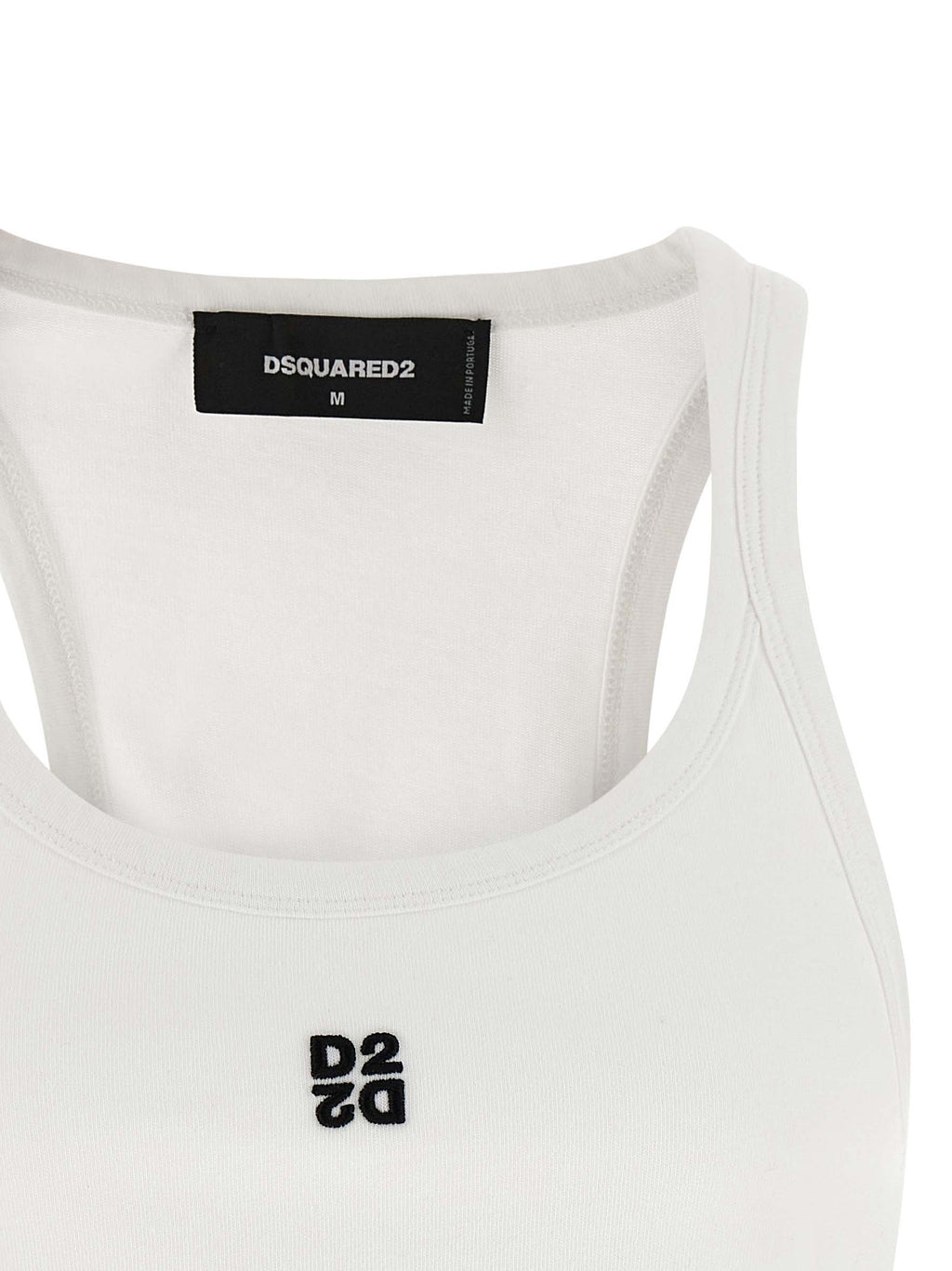 Dsquared² Weiße Baumwoll-Tanktops