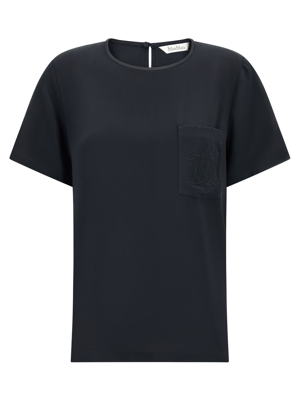 Max Mara Schwarze Seidenbluse
