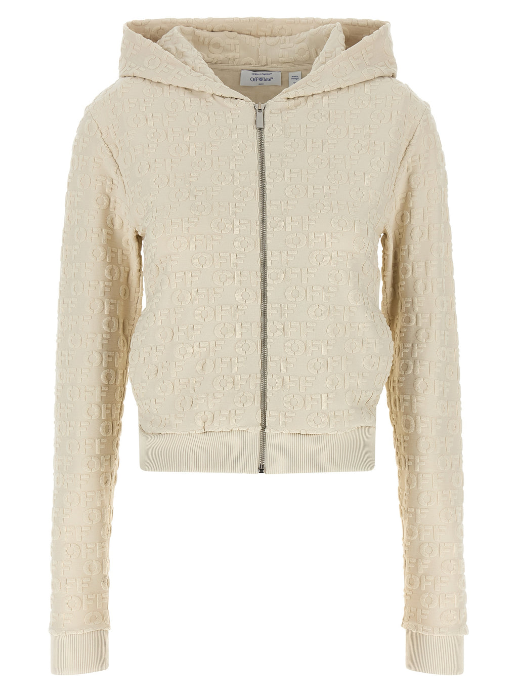 Off-White Beige Baumwoll-Sweatshirt