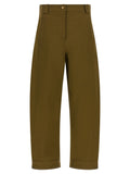 Max Mara Zweifarbige Baumwoll-Cropped-Hose