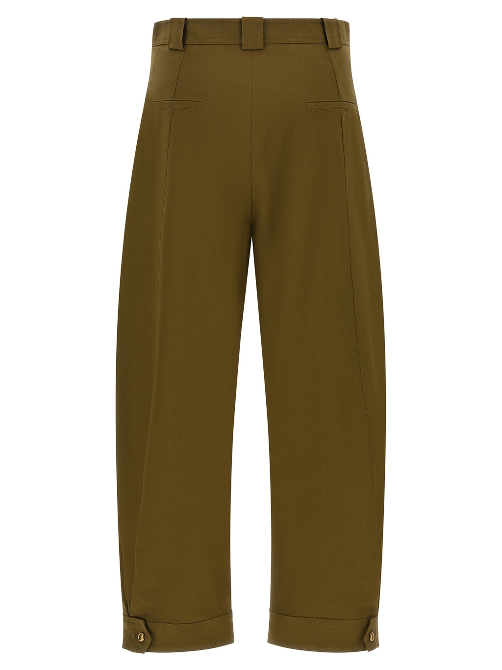 Max Mara Zweifarbige Baumwoll-Cropped-Hose