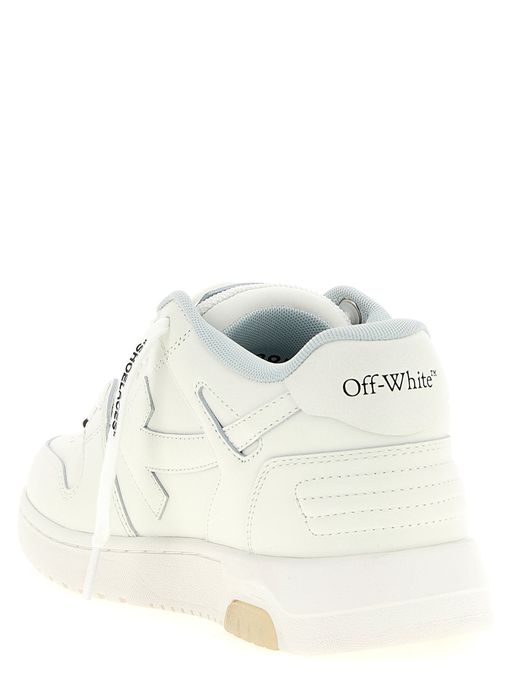 Off-White Zweifarbige Kalbsleder-Sneaker im Athletic-Stil