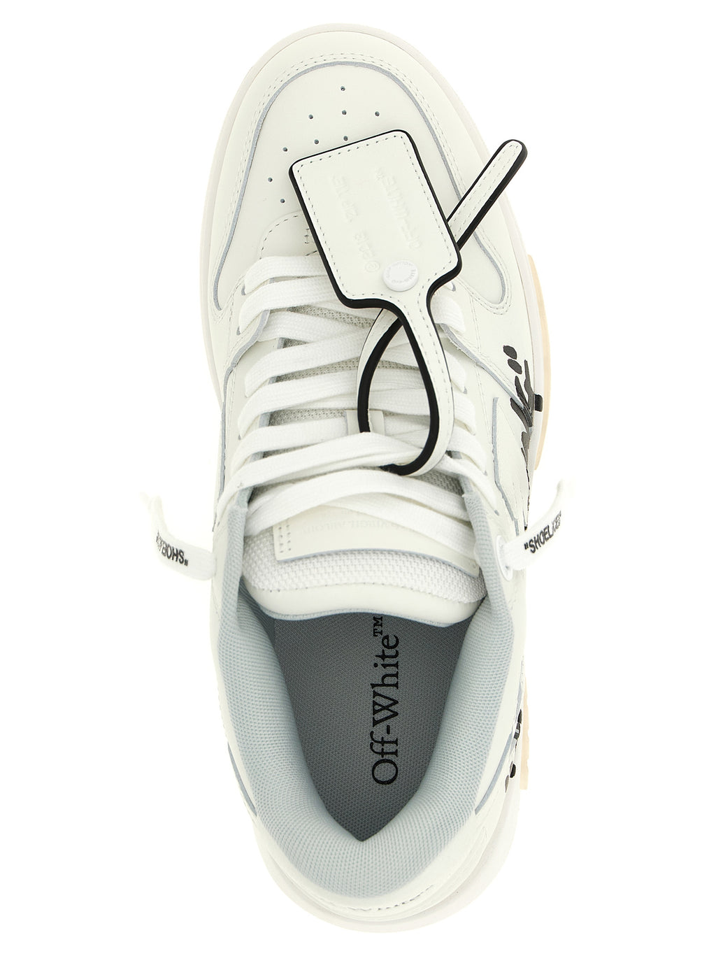 Off-White Zweifarbige Kalbsleder-Sneaker im Athletic-Stil
