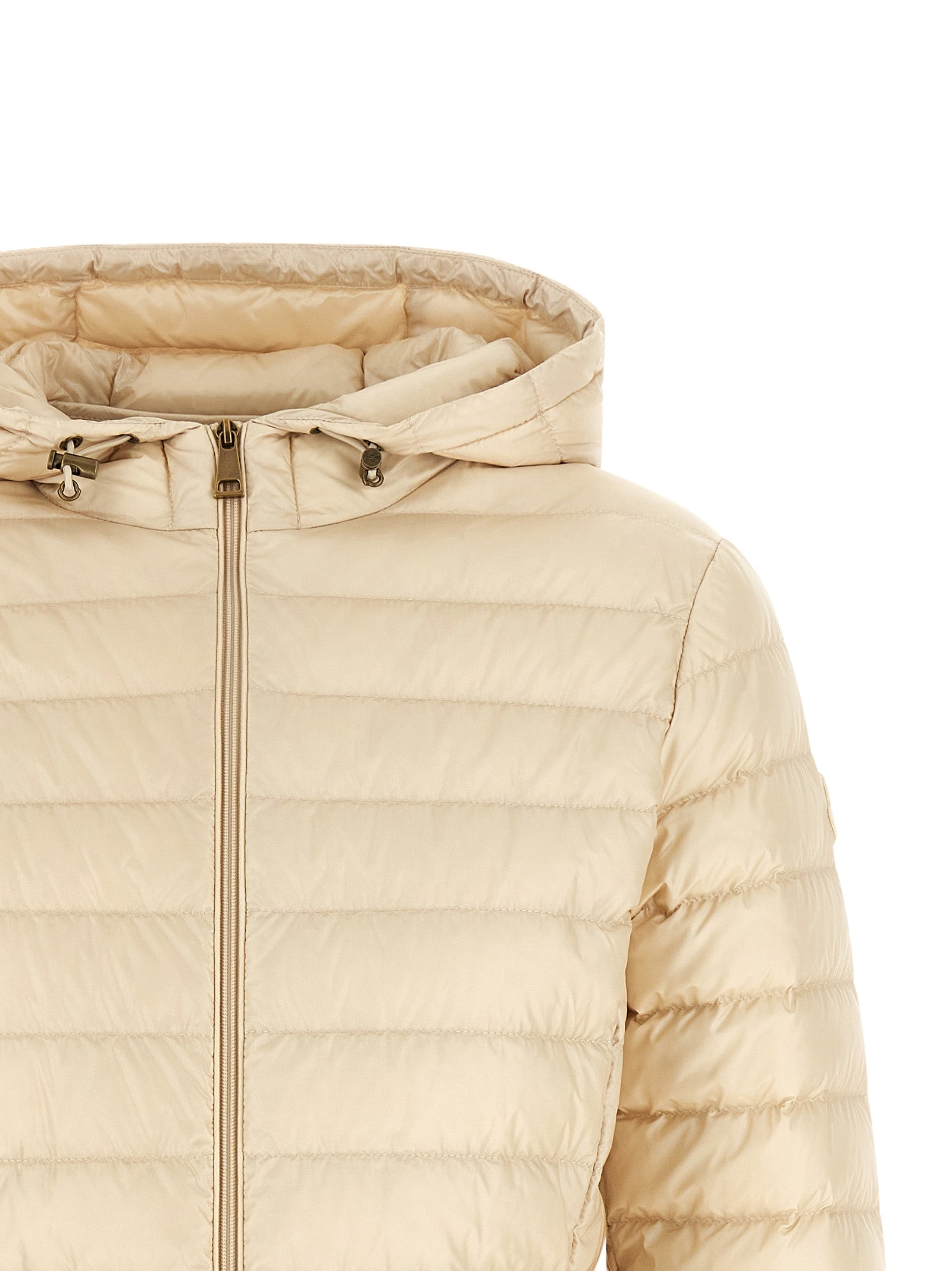 Moncler Beige Polyamid Steppjacke